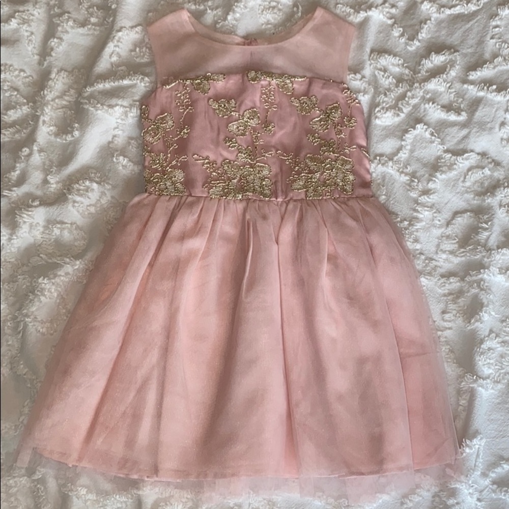 Children’s Place, pink and gold dress - Picture 1 of 3